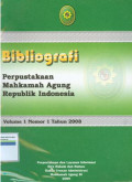 Bibliografi perpustakaan Mahkamah Agung RI:Volume 1 No.1 tahung 2009