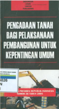 Pengadaan tanah bagi pelaksanaan pembangunan untuk kepentingan umum.Peraturan presiden Republik Indonesia nomor 36 tahun 2005.