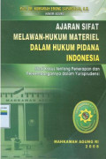 Ajaran sifat melawan hukum materiel dalam hukum pidana indonesia