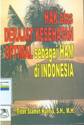 Hak atas derajat kesehatan optimal sebagai ham di Indonesia
