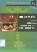 Informasi peraturan perundang-undangan nomor :40 tahun 2012