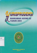 Yurisprudensi mahkamah agung ri tahun 2003