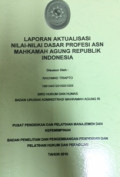 Diklat Prajabatan Gol.III: Laporan aktualisasi nilai-nilai dasar profesi asn mahkamah agung republik indonesia