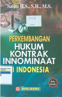Perkembangan hukum kontrak innominaat di indonesia