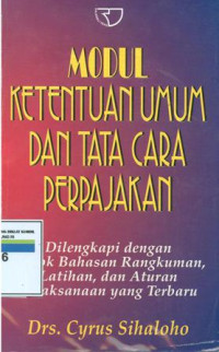 Modul ketentuan umum dan tata cara perpajakan