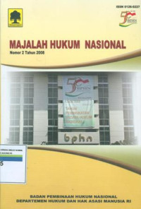 Majalah hukum nasional : nomor 2 Tahun 2008