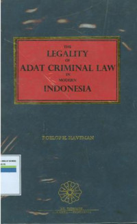 Image of The legality of adat criminal law in modern indonesia