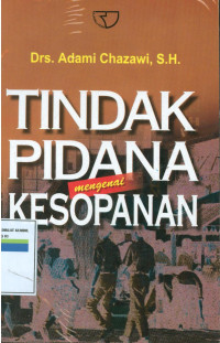 TINDAK PIDANA MENGENAI KESOPANAN