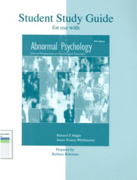 Student study guide for use with abnormal pshycology clinical perspectives on psychological disorders