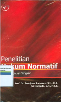 Penelitian hukum normatif:suatu tinjauan singkat