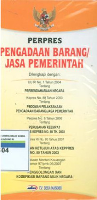 Perpres pengadaan barang/jasa permerintah