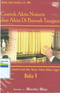 Contoh akta notaris dan akta dibawah tangan