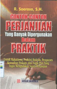 Contoh-contoh perjanjian yang banyak dipergunakan dalam praktik