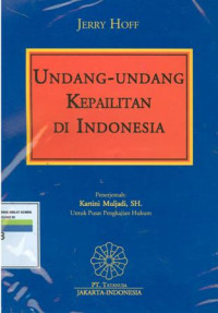 Undang-undang kepailitan di indonesia