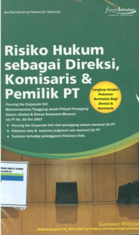 Risiko hukum sebagai direksi,komisaris dan pemilik pt