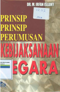 Prinsip-prinsip perumusan kebijaksanaan negara