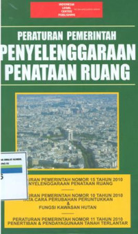 Peraturan pemerintah penyelenggararaan penataan ruang