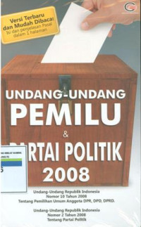 Undang-undang pemilu dan partai politik 2008