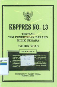 Keppres no.13 tentang tim penerbitan barang milik negara