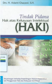 Tindak pidana hak atas kekayaan intelektual (HAKI)