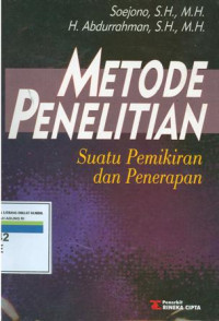 Metode penelitian suatu pemikiran dan penerapan