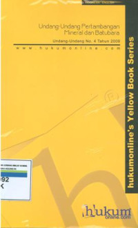 Pertambangan mineral dan batubara undang-undang no.4 tahun 2009