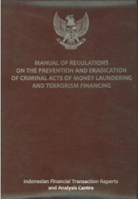 Manual of regulations on the prevention and eradication of criminal acts of money laundering and terrorism financing