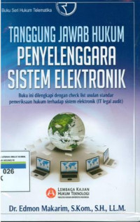 Tanggung jawab hukum peyelenggara sistem elektronik