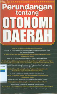 Perundangan tentang otonomi daerah