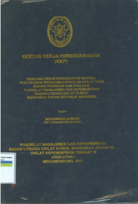 KKP PIM III: Rencana kerja peningkatan kinerja penyusunan program kurikulum diklat pada bidang program dan evaluasi pusdiklat manajemen dan kepeminpinan badan litbang diklat kumdil mahkamah agung ri