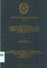 Diklat PIM III: Rencana kerja peningkatan kinerja penyusunan laporan akuntabilitas kinerja instansi pemerintah yang optimal pada bagian ortala sekretariat direktorat jendral badan peradilan agama mahkamah agung