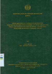 Diklat PIM IV: Rencana kerja peningkatan kinerja penyiapan bahan penyusunan laporan keuangan pada sub bagian keuangan wakil sekretaris pengadilan negeri gunung sugih