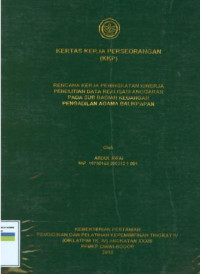 KKP PIM IV: Rencana kerja peningkatan kinerja penelitian data realisasi anggaran pada sub bagian keuangan pengadilan agama balikpapan