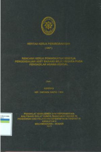 KKP PIM IV: Rencana kerja peningkatan kinerja pengendalian aset barang milik negara pada pengadilan agama kendal