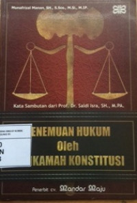 Penemuan hukum oleh mahkamah konstitusi