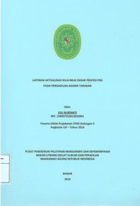 Diklat Prajabatan CPNS Gol.II Angkatan LIII: Laporan aktualisasi nilai-nilai dasar profesi pns pada pengadilan agama tarakan