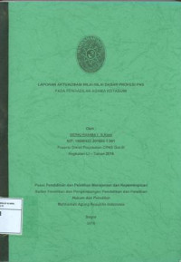 Diklat Prajabatan Gol.III Angkatan LI: Laporan aktualisasi nilai-nilai dasar profesi pns pada pengadilan agama kotabumi