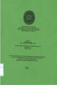 Diklat Prajabatan CPNS Gol.III Angkatan LI: Laporan aktualisasi nilai-nilai dasar profesi pns pada pengadilan agama cibadak mahkamah agung ri