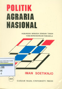 Politik agraria nasional:hubungan manusia dengan tanah yang berdasarkan pancasila