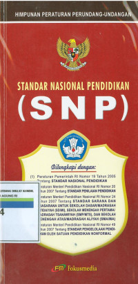 STANDAR NASIONAL PENDIDIKAN:SNP