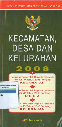 HIMPUNAN PERATURAN PERUNANG-UNANGAN KECAMATAN, DESA DAN KELURAHAN