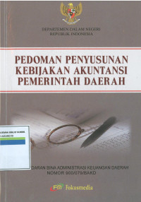 Pedoman penyusunan kebijakan akuntasi pemerintah daearah