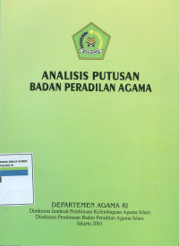 ANALISIS PUTUSAN BADAN PERADILAN AGAMA