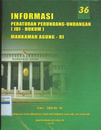 Informasi peraturan perundang-undangan mahkamah agung ri no. 36