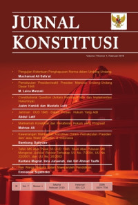 Jurnal Konstitusi, Volume 6 Nomor 3, September 2009