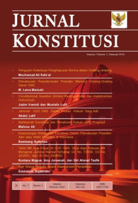 Jurnal Konstitusi, Volume 7 Nomor 1, Februari 2010