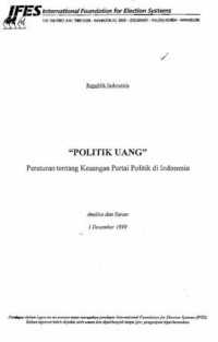 Image of Politik Uang : Paraturan tentang keuangan partai politik di Indonesia