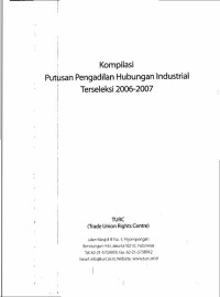 Kompilasi Putusan Pengadilan Hubungan Industrial Terseleksi 2006-2007