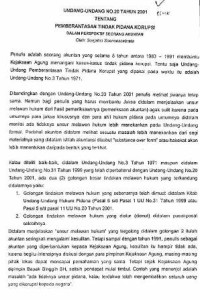 Undang-undang No 20 tahun 2001 tentang Pemberantasan tindak pidana korupsi dalam perspektif seorang akuntan