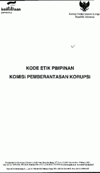 Kode Etik Pimpinan Komisi Pemberantasan Korupsi